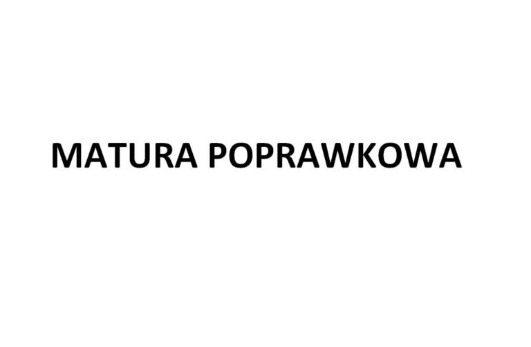 Read more about the article MATURA POPRAWKOWA