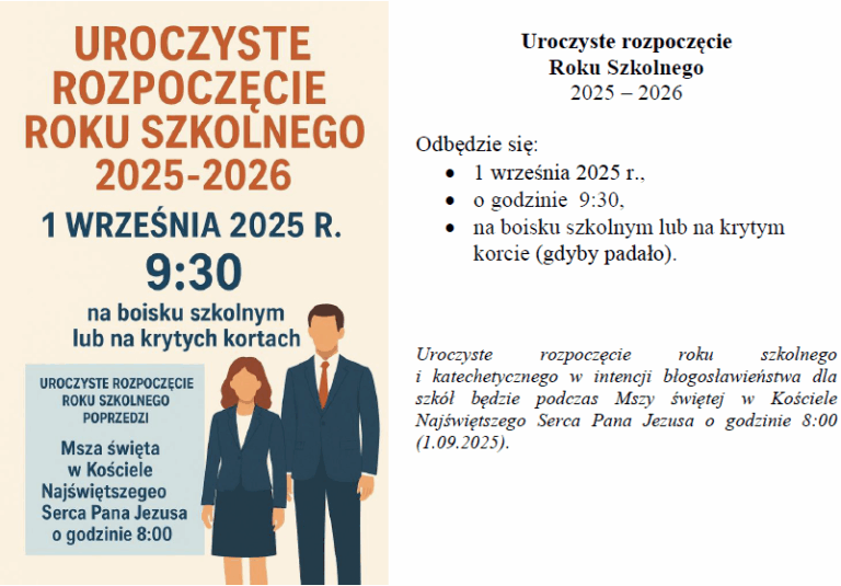 Read more about the article UROCZYSTE ROZPOCZĘCIE ROKU SZKOLNEGO 2025/2026