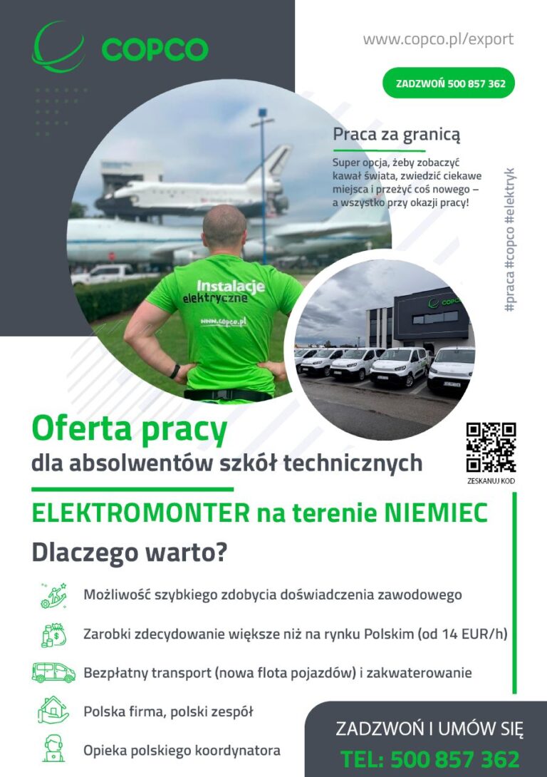 Read more about the article OFERTA PRACY DLA ABSOLWENTÓW SZKÓŁ TECHNICZNYCH