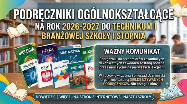 Read more about the article PODRĘCZNIKI NA ROK SZKOLNY 2026/2027