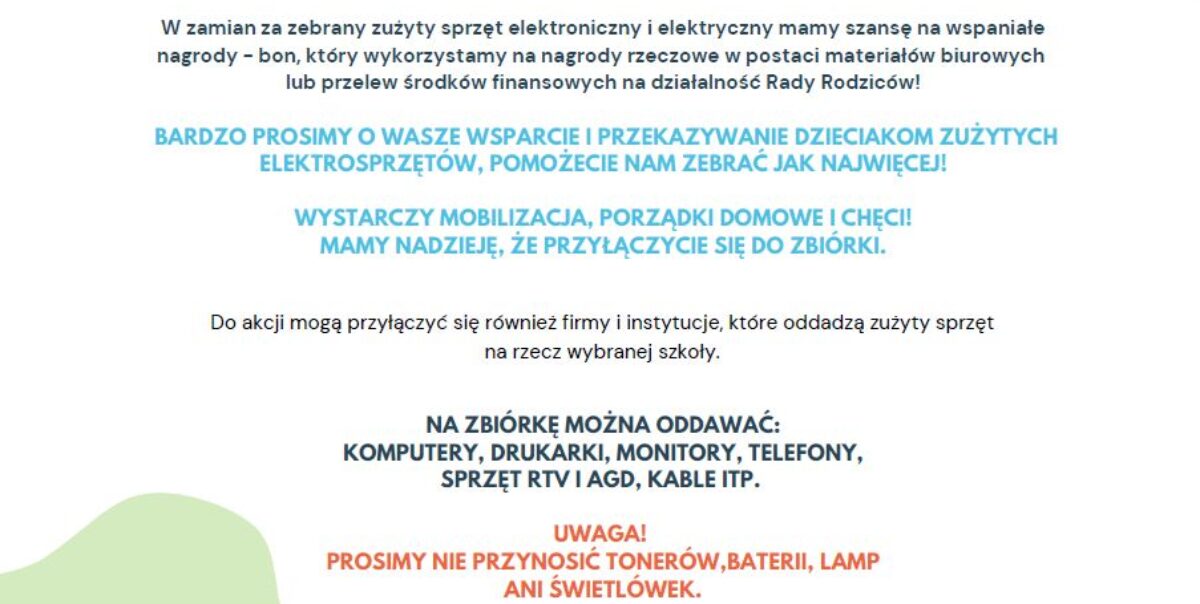 ZBIÓRKA ELEKTROŚMIECI